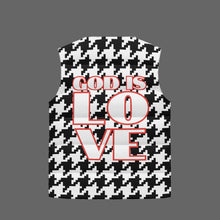 Load image into Gallery viewer, GOD is LOVE houndstooth Zip Up Puffer Vest