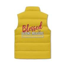 Load image into Gallery viewer, Blessed Beyond Measure Zip Up Puffer Vest