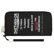 Load image into Gallery viewer, SheThrivor  Vegan Leather Zip Wristlet