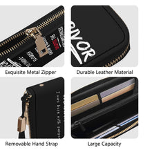 Load image into Gallery viewer, SheThrivor  Vegan Leather Zip Wristlet