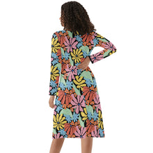 Load image into Gallery viewer, LOVE IS V-Neck Long Sleeve Ruffle Dress
