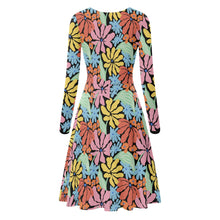 Load image into Gallery viewer, LOVE IS V-Neck Long Sleeve Ruffle Dress