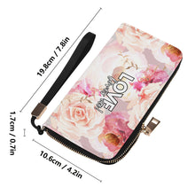 Load image into Gallery viewer, LOVE Loves Me Vegan Zipper Wristlet Wallet