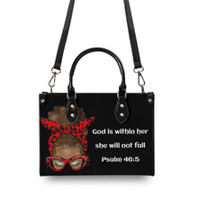 Load image into Gallery viewer, God is Within Her Top Grain Leather Handbag