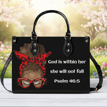 Load image into Gallery viewer, God is Within Her Top Grain Leather Handbag