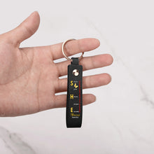 Load image into Gallery viewer, She Thrives Handcrafted Leather Keychain