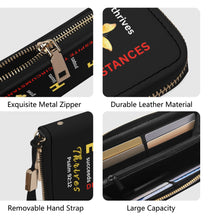 Load image into Gallery viewer, She Thrives Vegan Leather Zip Wristlet