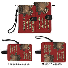 Load image into Gallery viewer, Blessed is She..Phone Flip Case Vegan Leather Cover