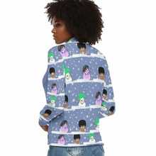 Load image into Gallery viewer, Neapolitan Christmas Choir Girls Long Sleeve Women's Turtleneck Sweater