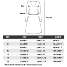 Load image into Gallery viewer, LOVE IS V-Neck Long Sleeve Ruffle Dress