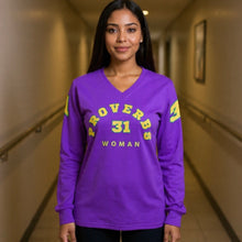 Load image into Gallery viewer, PROVERBS 31 Woman Jersey Long Sleeve Shirt