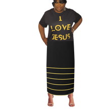 Load image into Gallery viewer, I LOVE JESUS tee-shirt dress