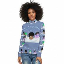 Load image into Gallery viewer, Neapolitan Christmas Choir Girls Long Sleeve Women's Turtleneck Sweater