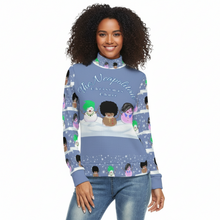 Load image into Gallery viewer, Neapolitan Christmas Choir Girls Long Sleeve Women's Turtleneck Sweater