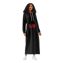 Load image into Gallery viewer, LOVE died for me Long Hooded Dress
