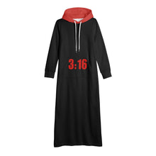 Load image into Gallery viewer, LOVE died for me Long Hooded Dress
