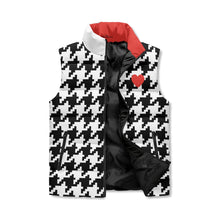 Load image into Gallery viewer, GOD is LOVE houndstooth Zip Up Puffer Vest
