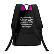 Load image into Gallery viewer, PSALMS 91 Twill (PU) Leather Backpack
