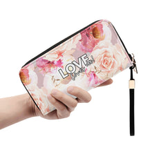 Load image into Gallery viewer, LOVE Loves Me Vegan Zipper Wristlet Wallet
