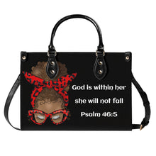 Load image into Gallery viewer, God is Within Her Top Grain Leather Handbag
