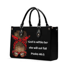 Load image into Gallery viewer, God is Within Her Top Grain Leather Handbag
