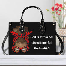 Load image into Gallery viewer, God is Within Her Top Grain Leather Handbag
