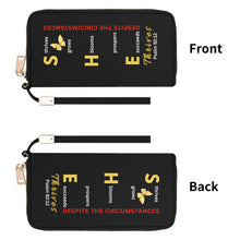 Load image into Gallery viewer, She Thrives Vegan Leather Zip Wristlet

