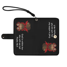 Load image into Gallery viewer, God is Within Her Phone Flip Case Vegan Leather Cover
