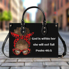 Load image into Gallery viewer, God is Within Her Top Grain Leather Handbag
