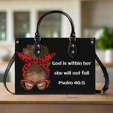 Load image into Gallery viewer, God is Within Her Top Grain Leather Handbag
