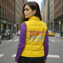 Load image into Gallery viewer, Blessed Beyond Measure Zip Up Puffer Vest
