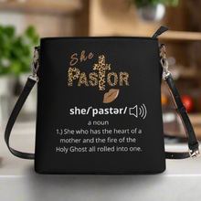 Load image into Gallery viewer, She PASTOR Vegan Leather Bucket Bag
