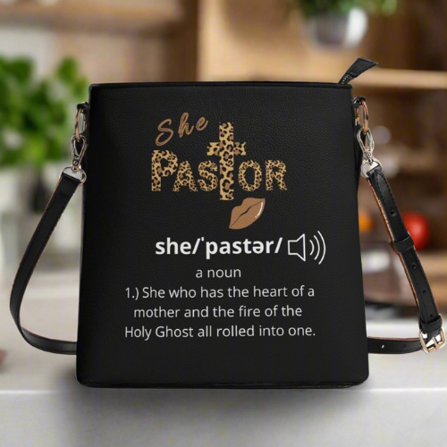 She PASTOR Vegan Leather Bucket Bag