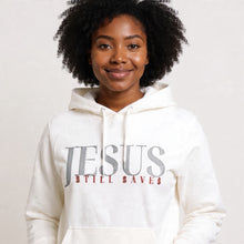 Load image into Gallery viewer, JESUS Still Saves Embroidered Hoodie
