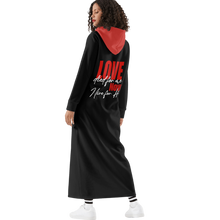 Load image into Gallery viewer, LOVE died for me Long Hooded Dress
