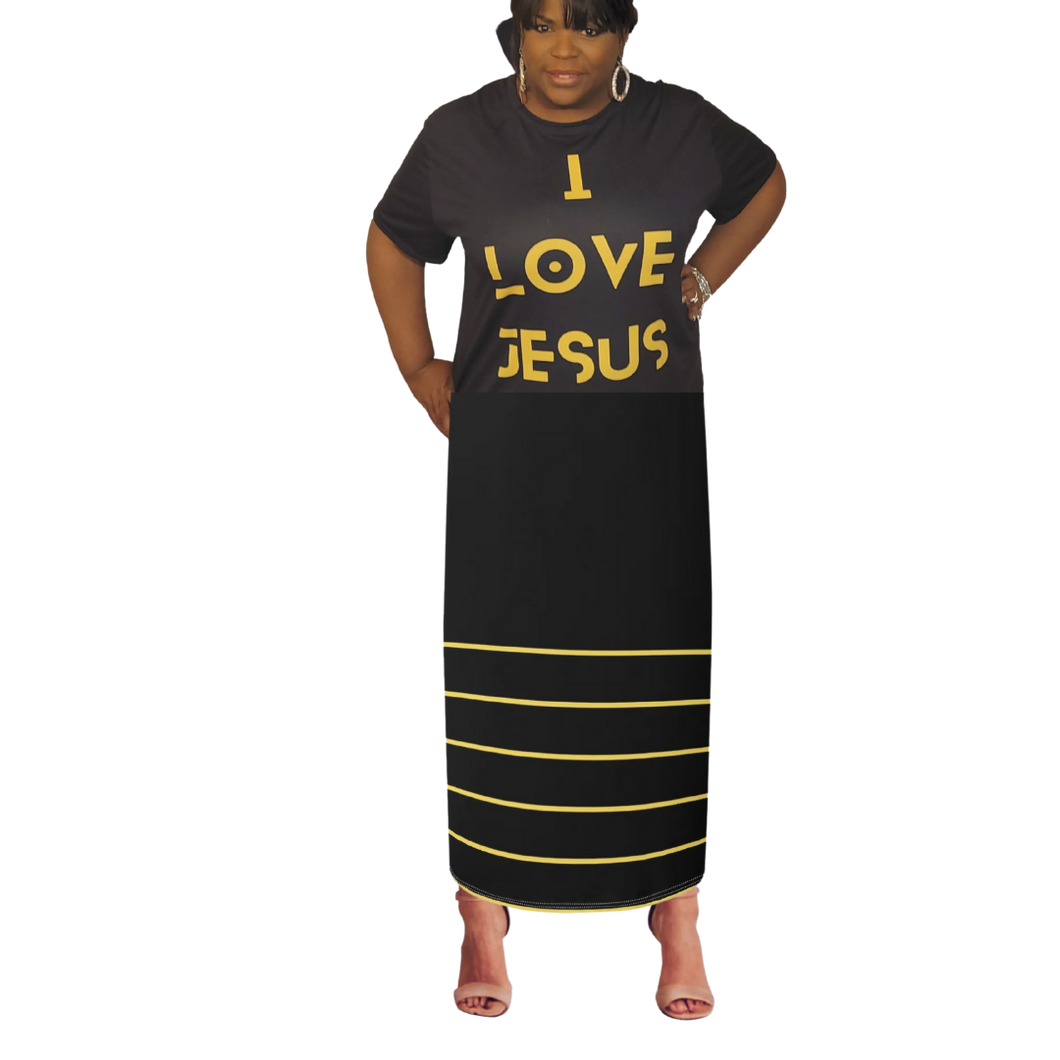 I LOVE JESUS tee-shirt dress