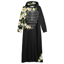 Load image into Gallery viewer, SheThrivor Mantra Long Hooded Dress
