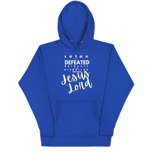 Load image into Gallery viewer, satan is defeated JESUS is Lord! Hoodie
