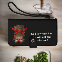 Load image into Gallery viewer, God is Within Her Phone Flip Case Vegan Leather Cover
