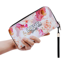 Load image into Gallery viewer, LOVE Loves Me Vegan Zipper Wristlet Wallet
