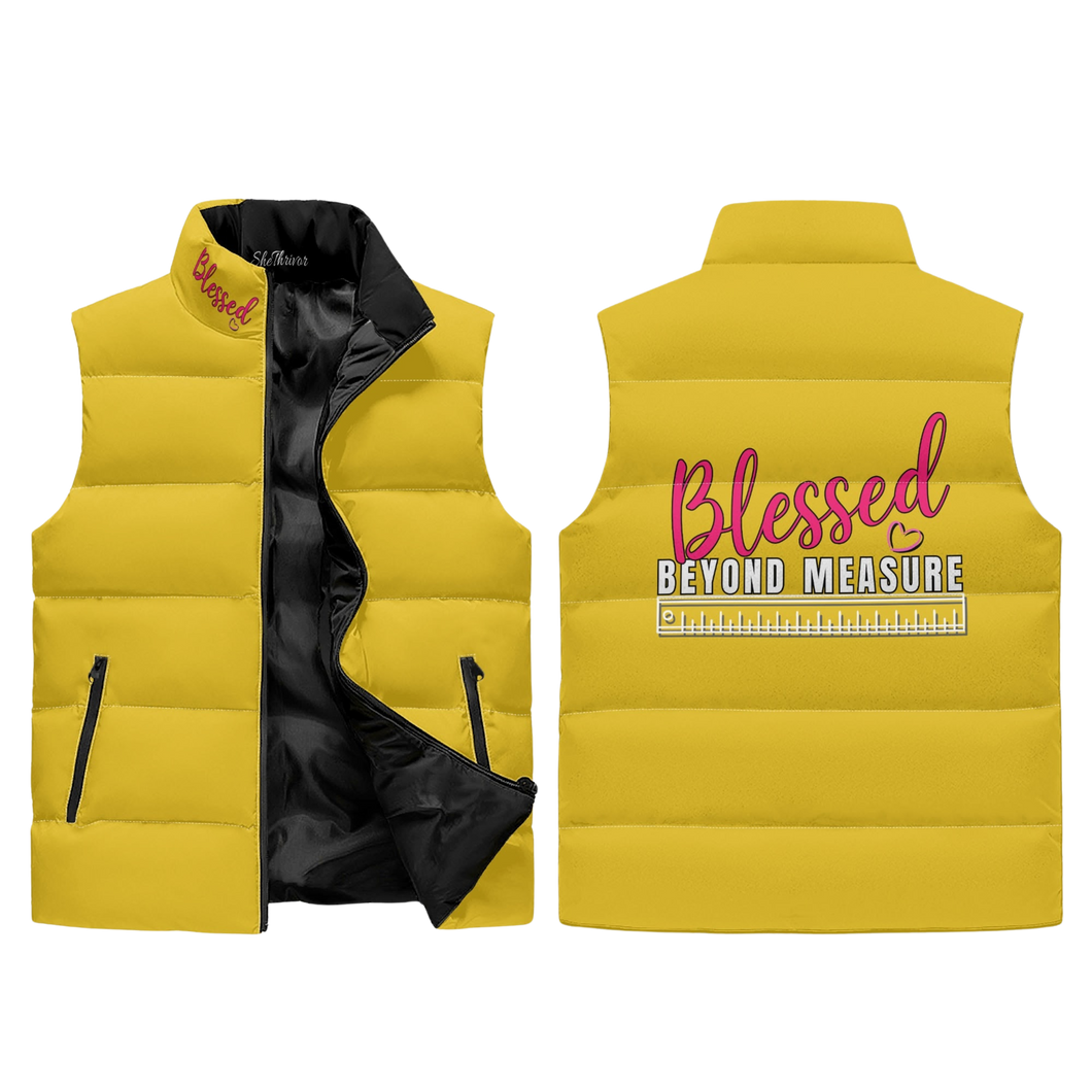 Blessed Beyond Measure Zip Up Puffer Vest