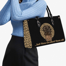 Load image into Gallery viewer, ...but thou excellest them all -Top Grain Leather Handbag
