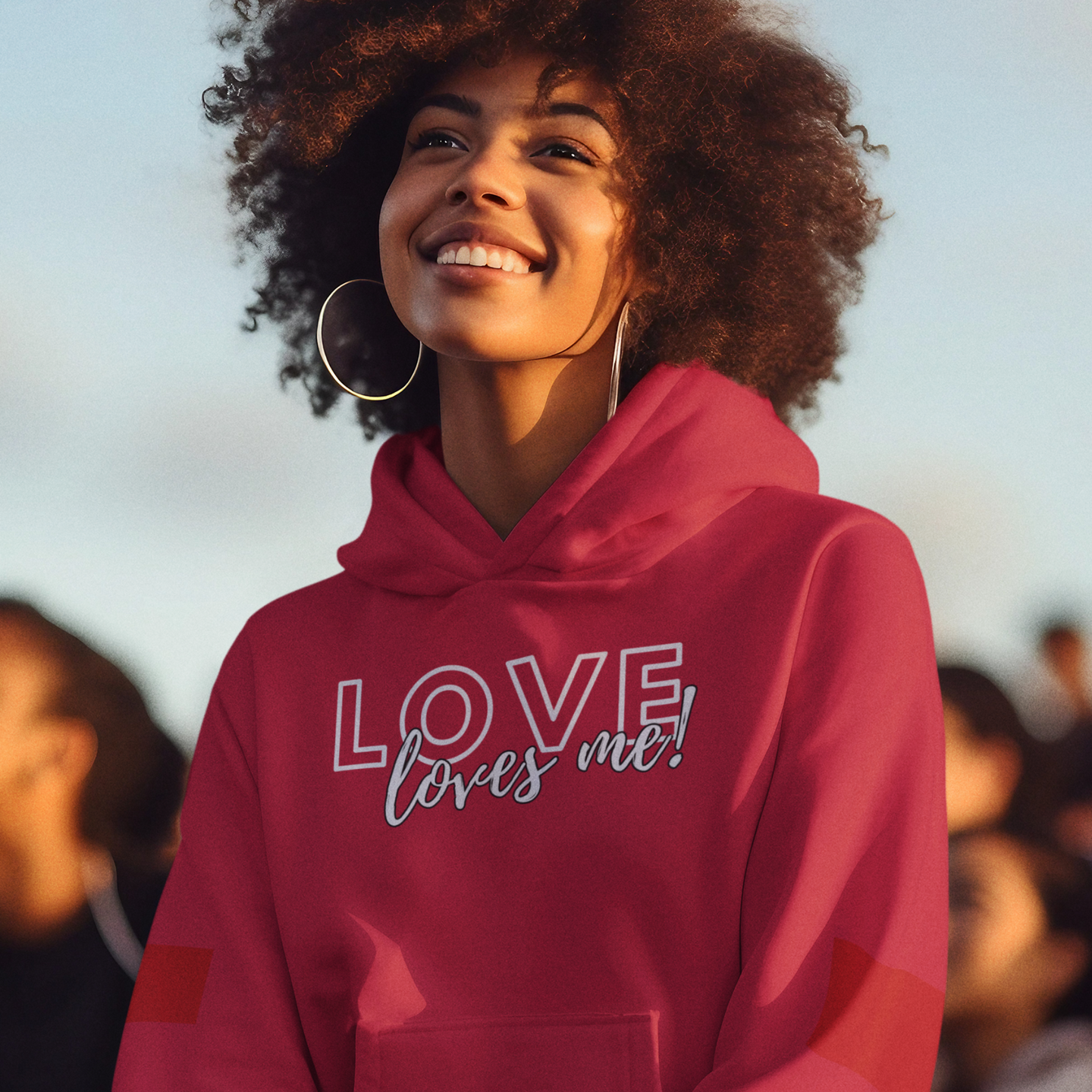 LOVE loves me! Embroidered Hoodie