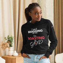 Load image into Gallery viewer, BOASTING on GOD! Hooded long-sleeve tee
