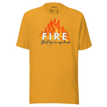 Load image into Gallery viewer, FIRE shut up in my bones t-shirt
