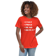 Load image into Gallery viewer, Fast Pray Read Repeat Relaxed T-Shirt
