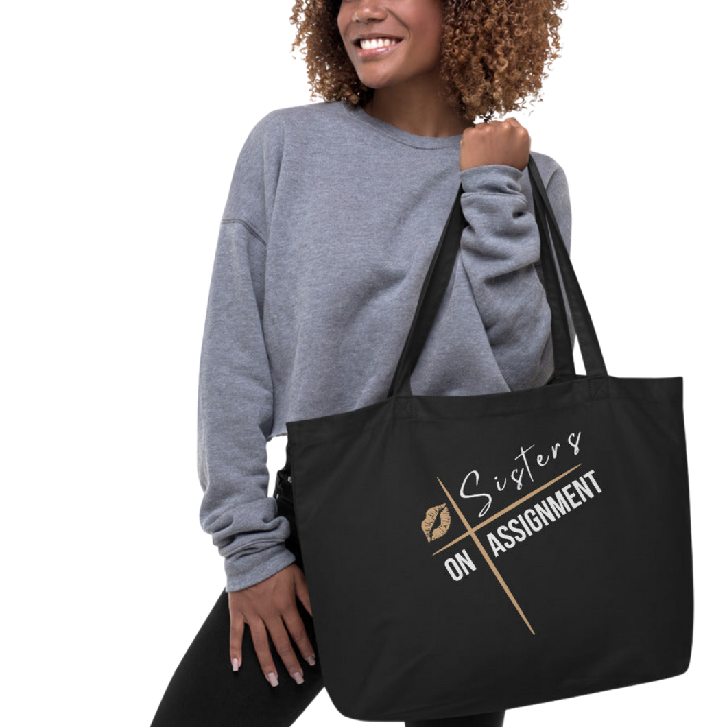 Sisters on Assignment tote bag